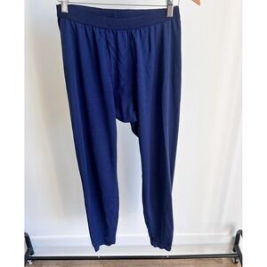 Patagonia Men's Medium Navy Blue Capilene Baselayer Pants Hiking Snow Made USA